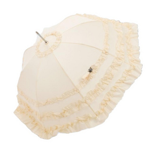 European Style Cosplay Lolita Princess Umbrella Sunshade Retro Parasol Bride Wedding 3 Layer Lace Umbrellas