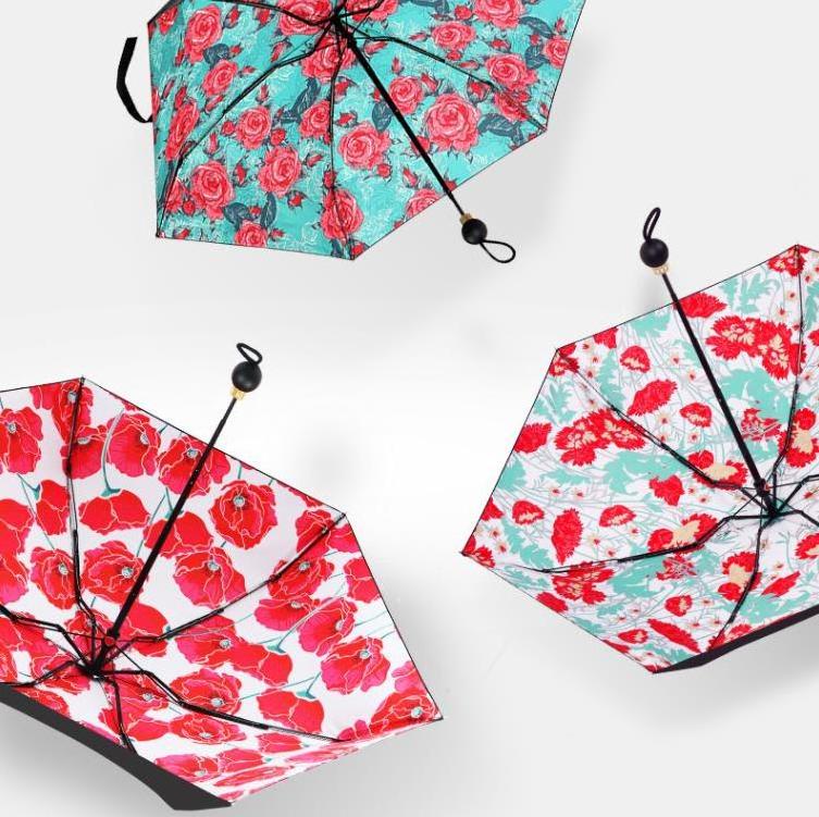 Customized Portable Mini Capsule Umbrellas Windproof Foldable Sun Rain Anti-UV Protection Parasol Travel 5 Folding Umbrella