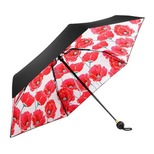 Customized Portable Mini Capsule Umbrellas Windproof Foldable Sun Rain Anti-UV Protection Parasol Travel 5 Folding Umbrella