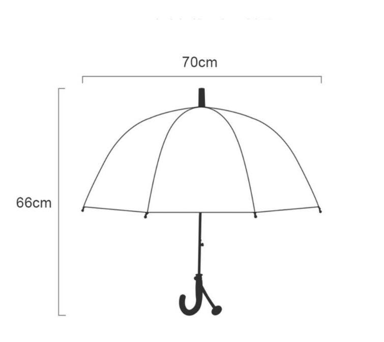 Cartoon Clear Kindergarten Umbrella For Kids Toddler Print Star Straight Parasol Transparent PVC Children Rainbow Umbrellas