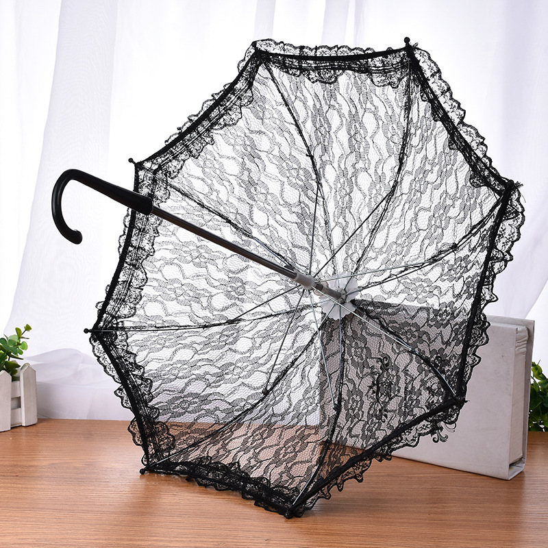 Vintage Wedding Bridal Umbrella Lace Embroidery Parasol Umbrella for Wedding Party Celebration