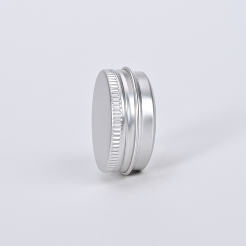 Empty Silver Round Small Metal Tin Box Screw Cap Cosmetic Cream Candy Aluminium Tin Can Container