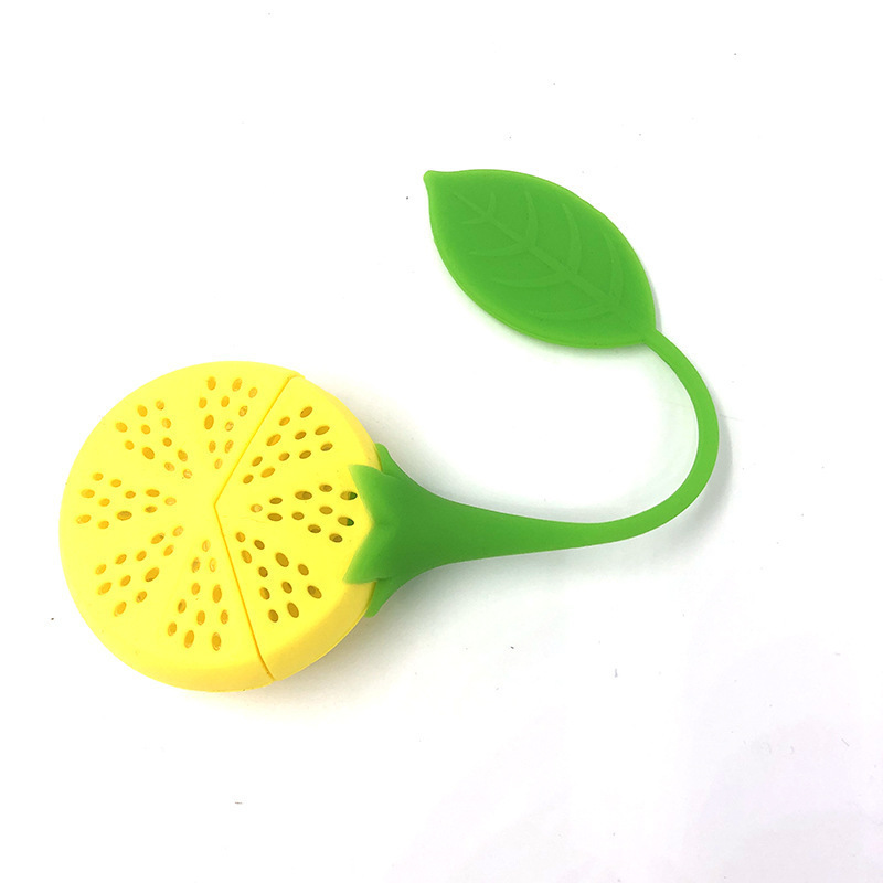 Reusable  lemon shaped tea strainer Food grade silicone  tea infuser cute silicone tea filter