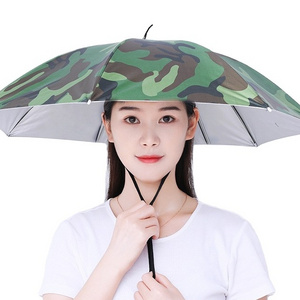 Portable Fishing Head Hat Umbrella for Adult Outdoor Sunshade Hands Free Umbrellas