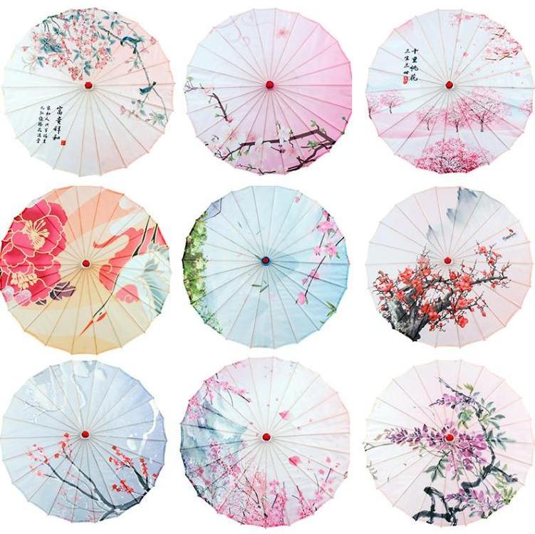 Art Classical Dance Parasol for Wedding Photography Costumes Ceiling Decoration Handmade Chinese Oiled  Silk Umbrella