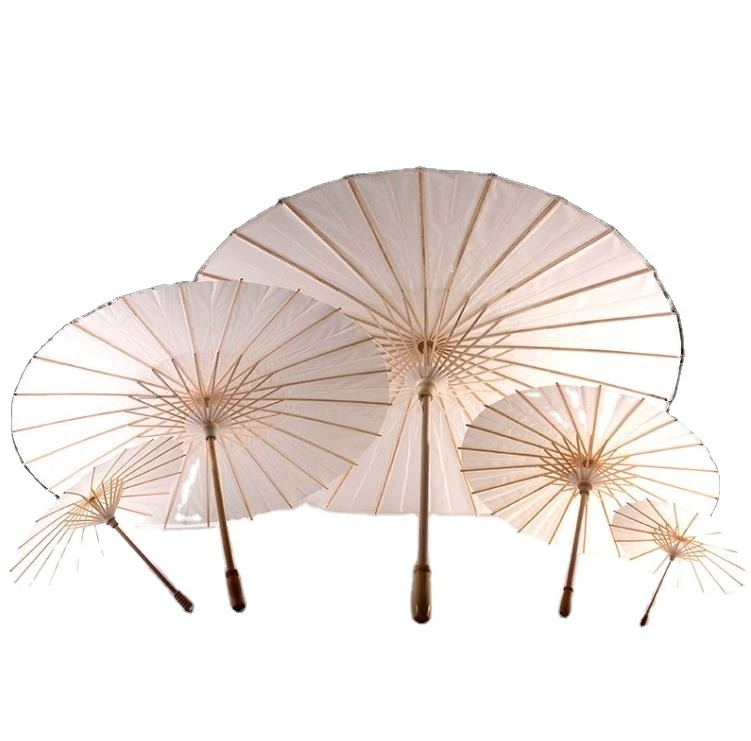 wholesale cheap  custom white paper parasol umbrella wedding