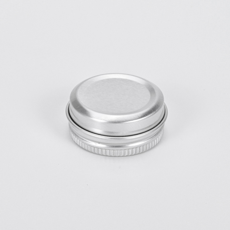 Empty Silver Round Small Metal Tin Box Screw Cap Cosmetic Cream Candy Aluminium Tin Can Container