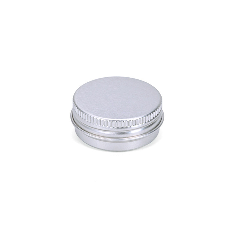 Empty Silver Round Small Metal Tin Box Screw Cap Cosmetic Cream Candy Aluminium Tin Can Container