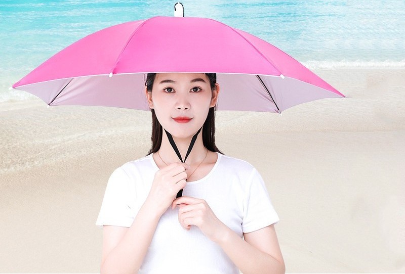 Portable Fishing Head Hat Umbrella for Adult Outdoor Sunshade Hands Free Umbrellas