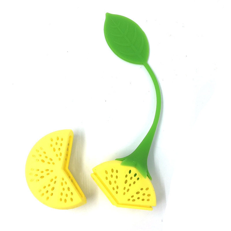 Reusable  lemon shaped tea strainer Food grade silicone  tea infuser cute silicone tea filter