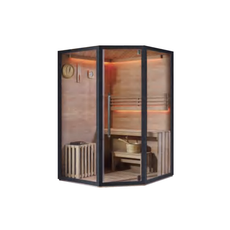 Professional Factory Wet And Dry Sauna Bath Indoor Steam Shower Room Tempered Glass Door