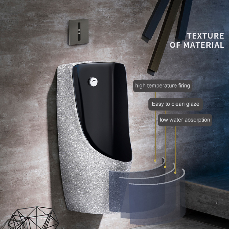 Top Selling Modern Bathroom Sanitary Ware Floor And Wall Mounted Crystal Stones Smart Urinal