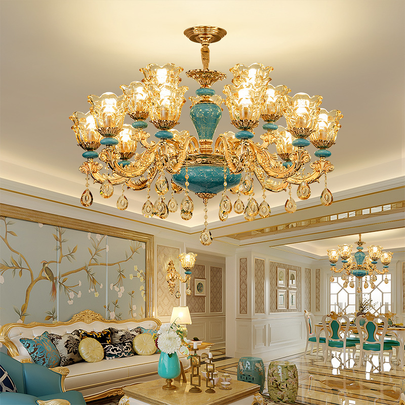 Decorative Hotel Lobby Dining Room Bedroom Rustic Foyer Light Fixtures Lighting Ceiling Luxury Led Modern Crystal Chandeliers