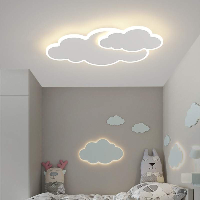 Hot Selling Modern White Nursery Kid Room Lighting For Room Boys Girls Bedroom Flush Mount Ceiling Lamp Clouds LED Ceiling Light