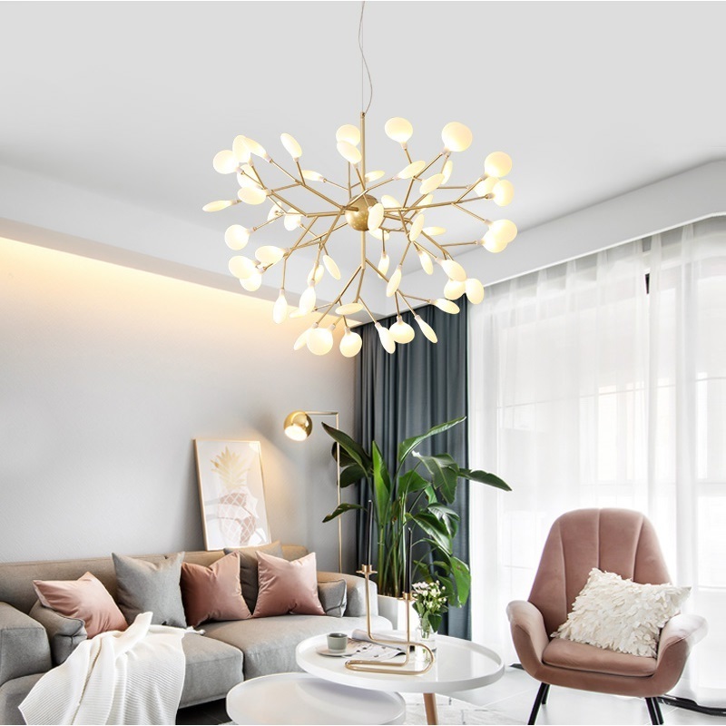 Firefly Chandelier Modern Minimalist Bedroom&Dining Room Lamp New Creative Ins Nordic Lamps Iron Chandeliers Firefly Chandelier