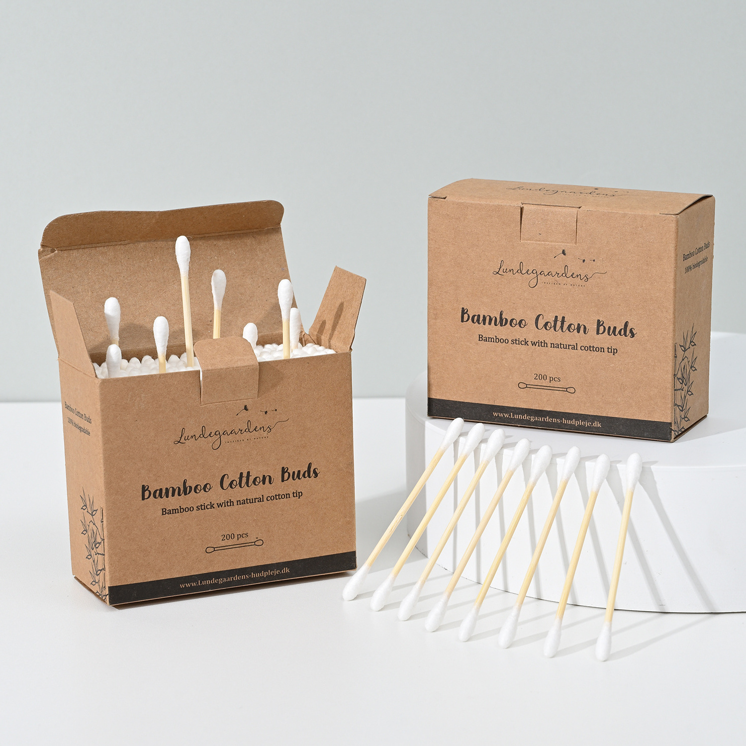 Eco-Friendly Bamboo Cotton Buds Biodegradable Makeup Wood Cotton Swabs Cotton Sticks Ears Buds For Health Care Cleaning Tool