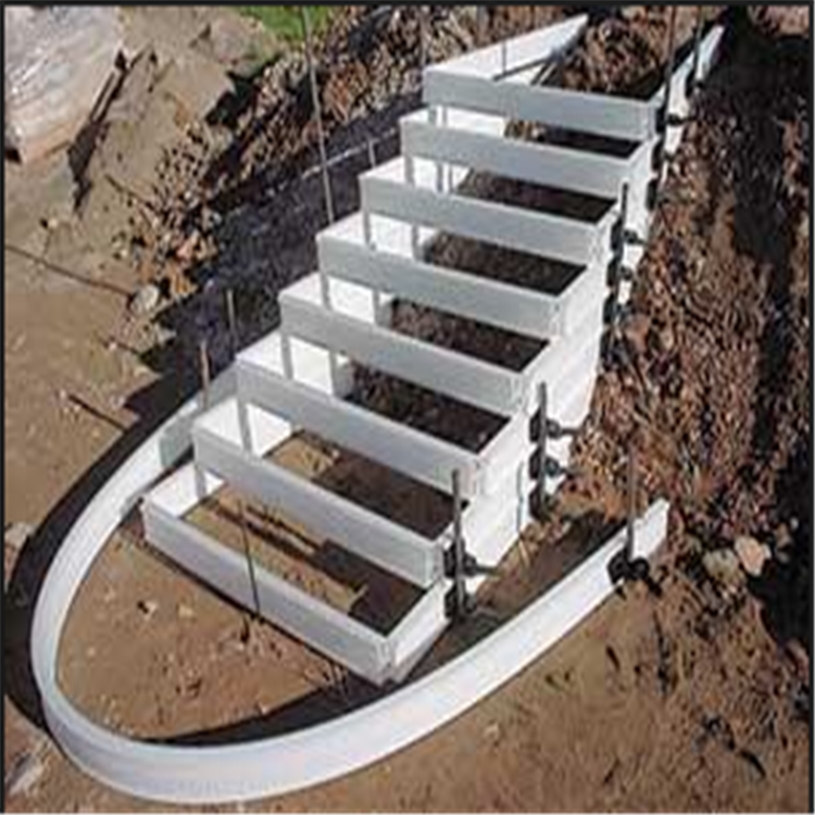 Light weight  fast work reusable sidewalk flexible plastic formwork for curvy curve curved concrete work