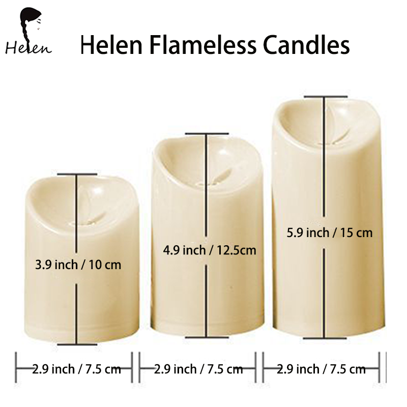 Battery Operated Led Candles Flameless Candles with Remote Control for Home Decoration, Wedding, Birthday, Christmas, Festivals