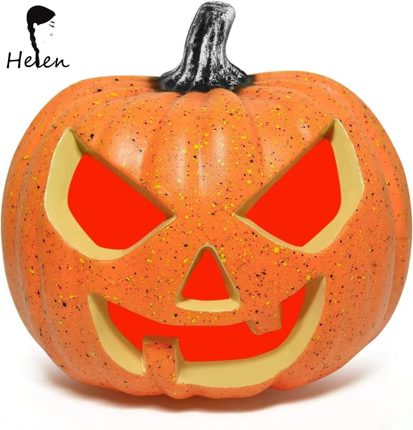 Halloween Light up Pumpkin Outdoor Indoor Battery Operated Lighted Pumpkin with Spooky Lights  Pumpkin Decorations Party Favor