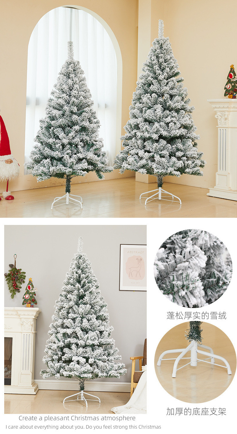 snow cluster artificial Flocking Christmas tree with sturdy metal legs and branches of premium Christmas pine  Helen