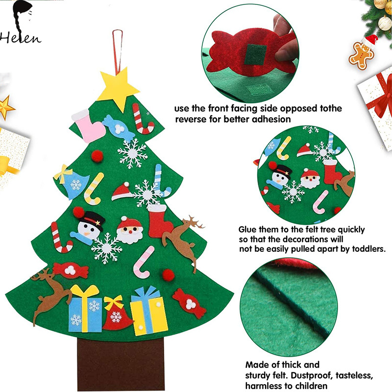 Helen New felt Christmas tree, detachable Christmas decorations, wall decoration Christmas tree gifts