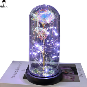 Helen Eternal Flower Led Lamp Rose Lamp Romantic Atmosphere Lamp Couple Gift Luminous And Colorful Light Flower Light