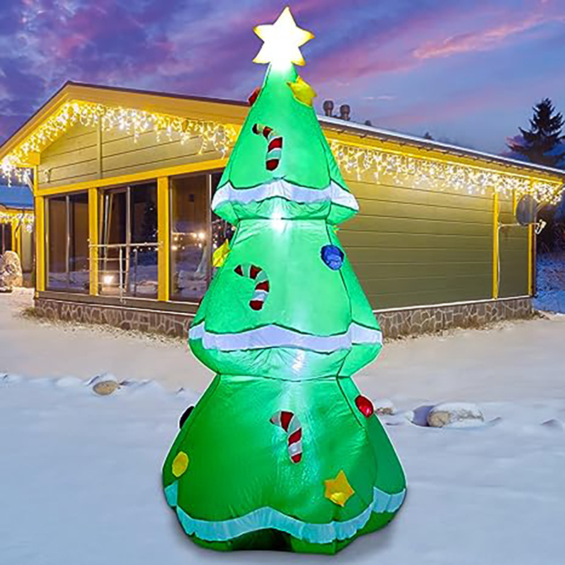 5 FT Christmas Inflatables Tree Outdoor Decorations Yard Decoration Clearance for Xmas Holiday Party Indoor Garden Lawn Decor