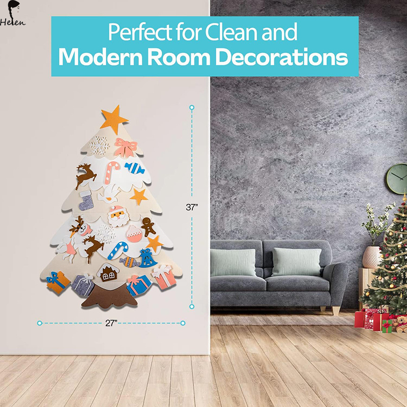 Factory Hot Selling Children's DIY Crafts Detachable and Reusable Children's Felt Christmas Tree Wall Decal