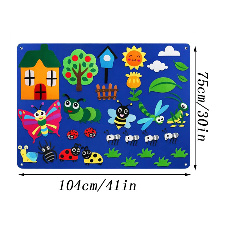 Felt Board Story Set Sea Themed Preschool Early Learning Interactive Play Kit Reusable Wall Hanging Gift for Kids Classroom