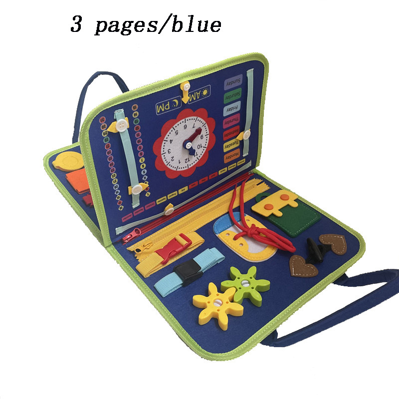 3 Pages  Educational Activity Sensory Board Preschool Learning Fine Motor Skills Toys, Toddler Travel Toy for Plane Car