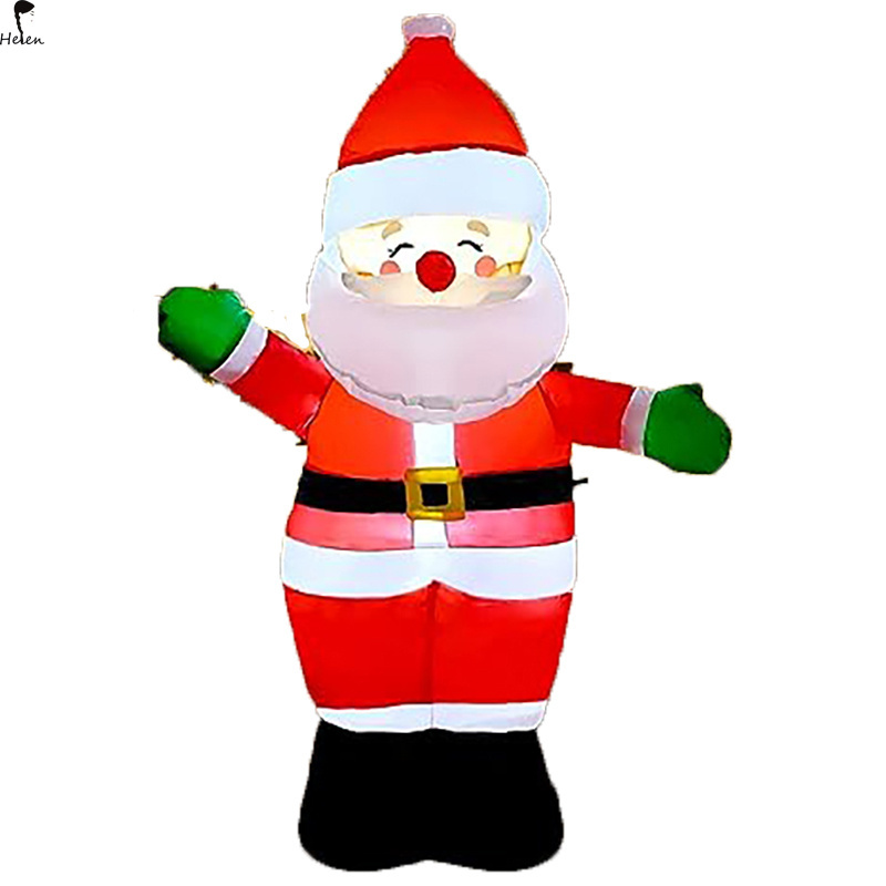 Christmas Inflatables Santa Claus with Gifts Bag, Built-in LED Lights Holiday Blow up Yard Decoration Clearance Customized