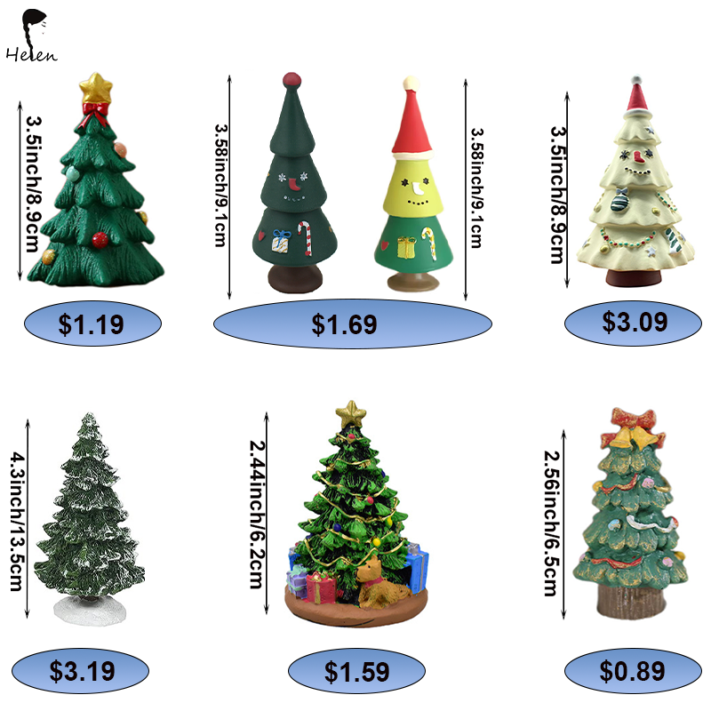 Office Desktop New Product Bestselling Resin Christmas Tree Decoration Christmas Atmosphere Creative Gift Photography Crafts