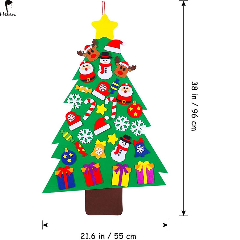 Factory Hot Selling Children's DIY Crafts Detachable and Reusable Children's Felt Christmas Tree Wall Decal