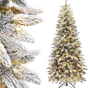 snow cluster artificial Flocking Christmas tree with sturdy metal legs and branches of premium Christmas pine  Helen