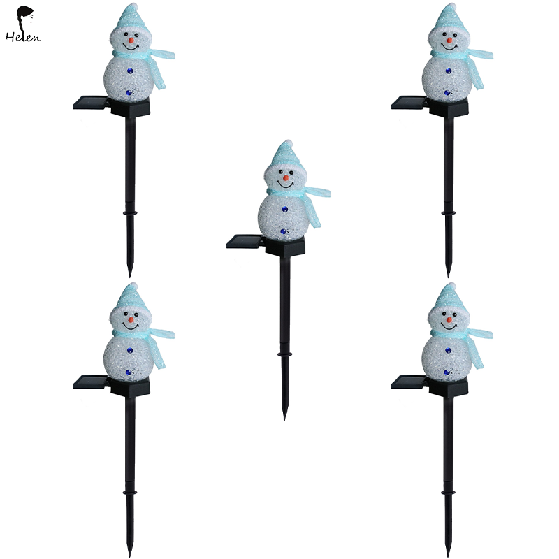 New solar powered snowman Christmas decoration outdoor garden atmosphere landscape ground lamp