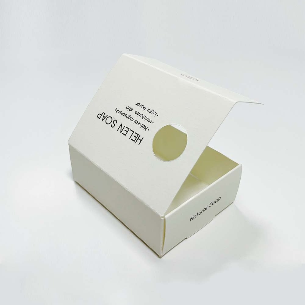 Factory Low moq OEM Cheap White Natural Soap Paper Boxes Packaging Recyclable Gift Paper Box For Home Made With Window