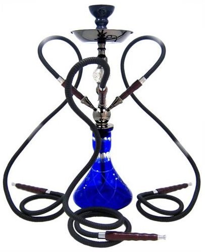 2016 Best Quality Three Hose Blue Narghile Hookah