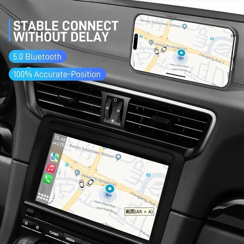 2 in 1 CarPlay Wireless Adapter Android Auto Wireless Dongle Mini Smart Box Wired CarPlay to Wireless CarPlay for iPhone Apple