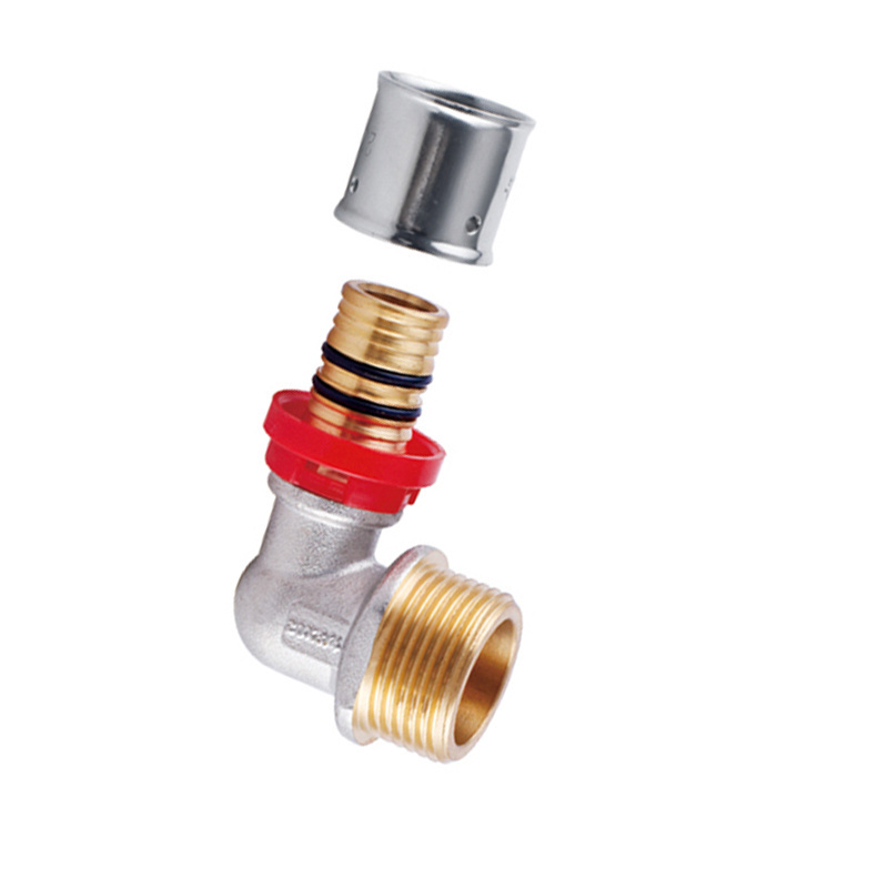 Durable PEX & brass press fittings for PEX-AL-PEX pipes Reliable & high-quality Choose nickel-plated options for longevity