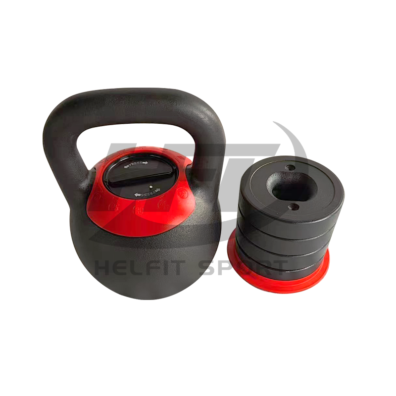 Gym Training Equipment Fitness Custom Powder Coated Cast Iron Adjustable Kettlebell