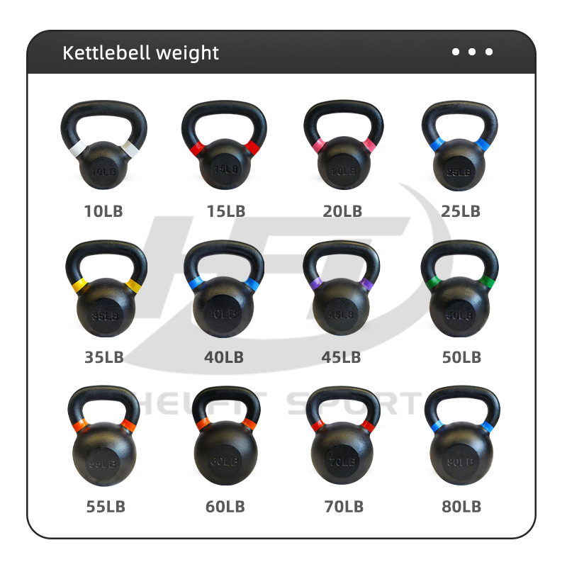 Hot Sale Gravity Cast Iron Powder Coated LB Kettlebe Wholesale Cast Iron LB  Kettlebell