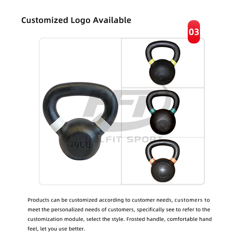 Hot Sale Gravity  Powder Coated LB matte Kettlebe Wholesale Cast Iron Kettlebell