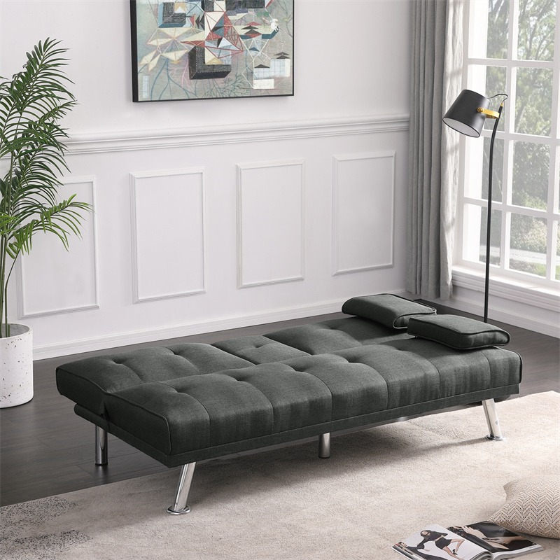 Futon Sofa Bed - Upholstered Modern Convertible Couch Sleeper with Futon Sofa Bed - Upholstered Modern Convertible Sofa Cou