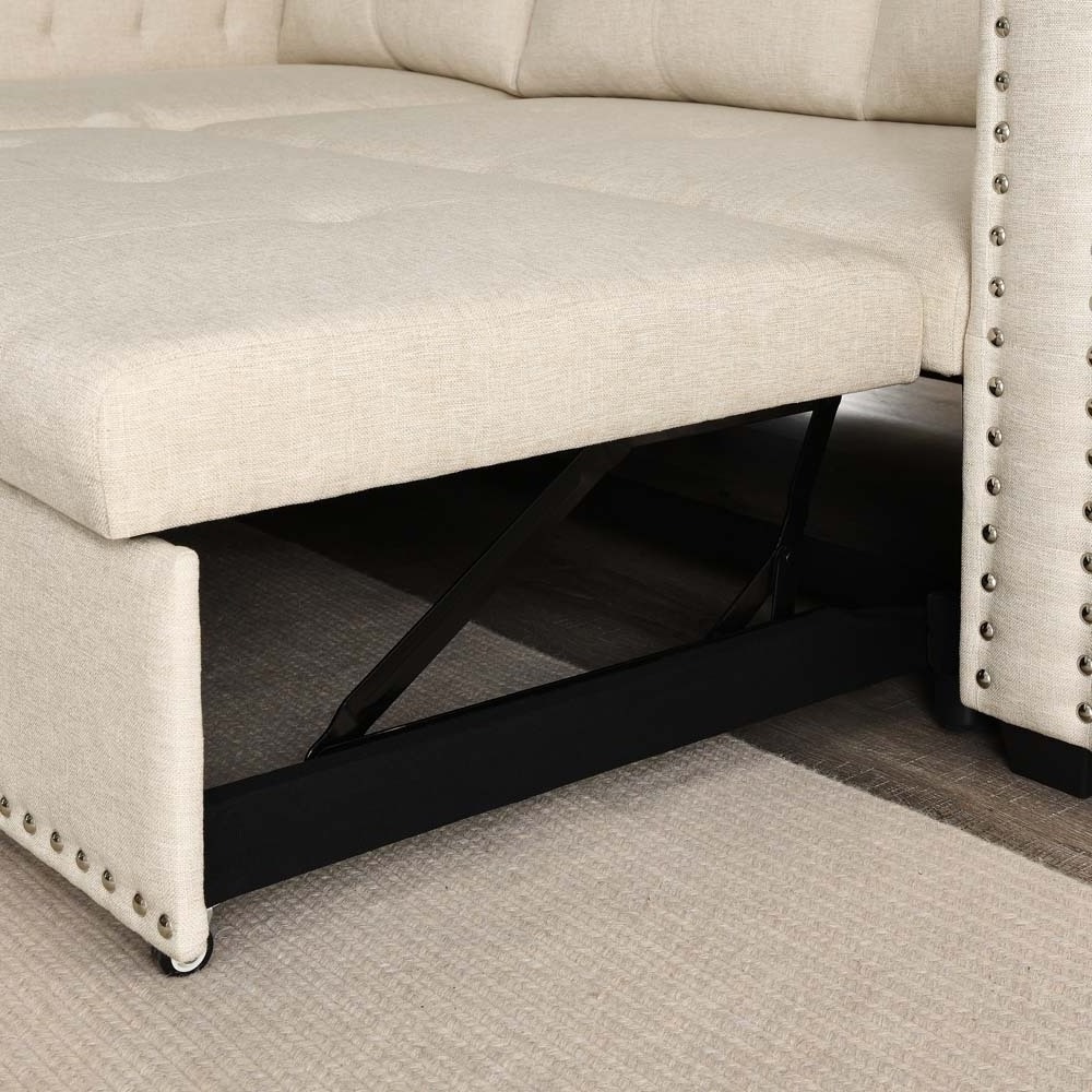 multifunctional convertible sofa mechanism convertible pull out corner sectional sofa bed with storage