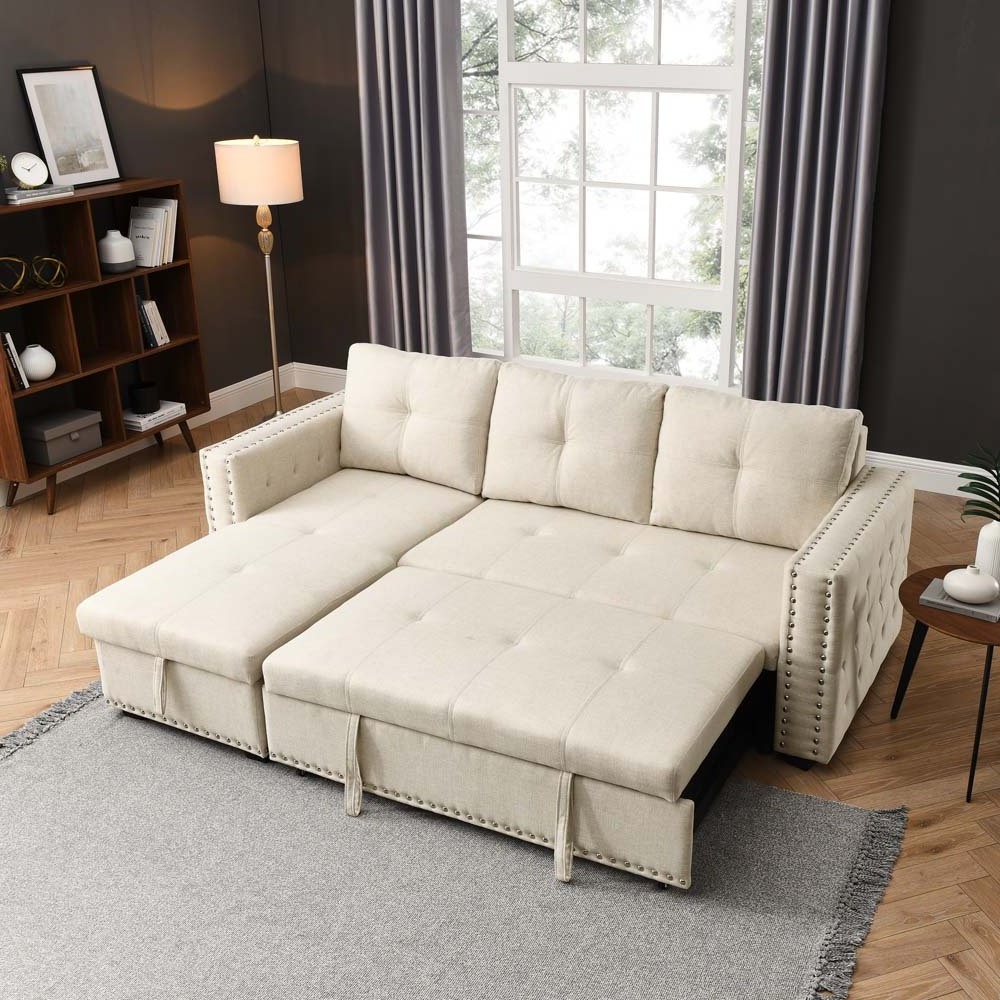 multifunctional convertible sofa mechanism convertible pull out corner sectional sofa bed with storage