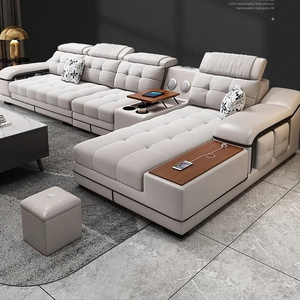 ATUNUS Modern leather sectional modular sofa couch set living room furniture modern design couch luxury u shape sofa