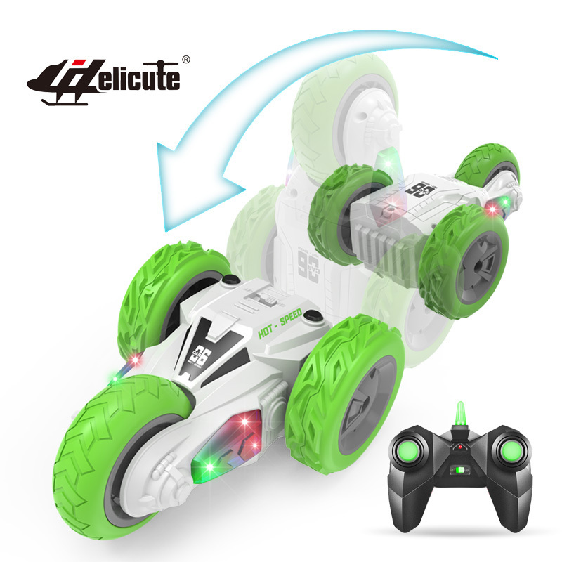 Helicute Hot Sale Rolling Remote Control Car Toy rc Double Sided Stunt Car Racing Cars Toy For Children Boys