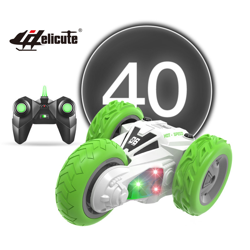 Helicute Hot Sale Rolling Remote Control Car Toy rc Double Sided Stunt Car Racing Cars Toy For Children Boys