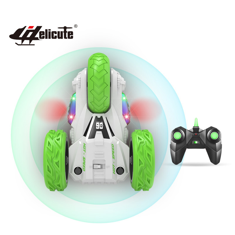 Helicute Hot Sale Rolling Remote Control Car Toy rc Double Sided Stunt Car Racing Cars Toy For Children Boys