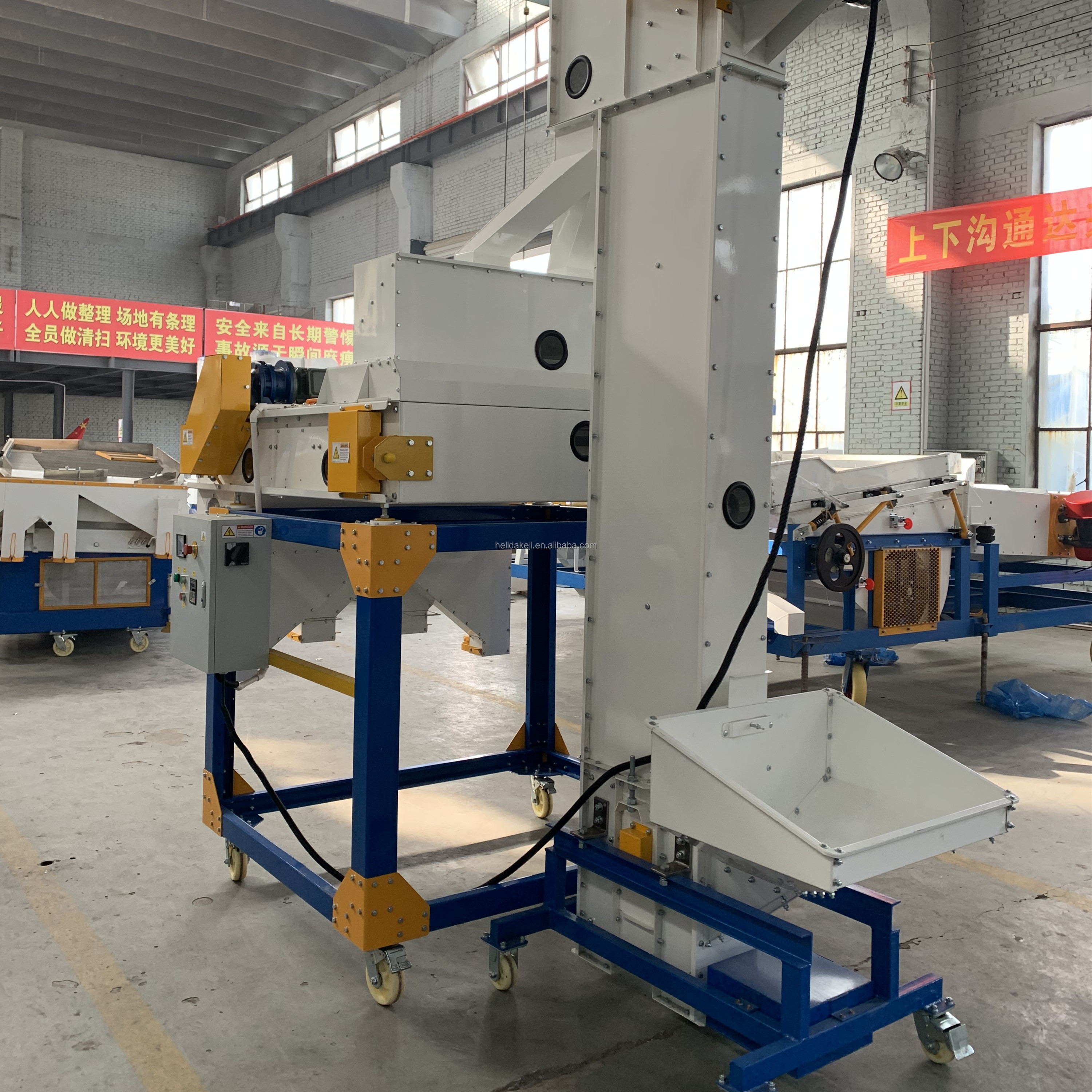 high performance machinery 5 ton soil iron clod dirt remover selecting fine sunflower seed maize corn magnetic separator machine